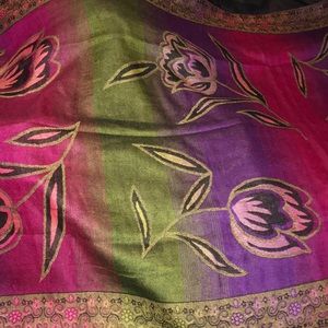 Never worn, colorful wrap scarf!